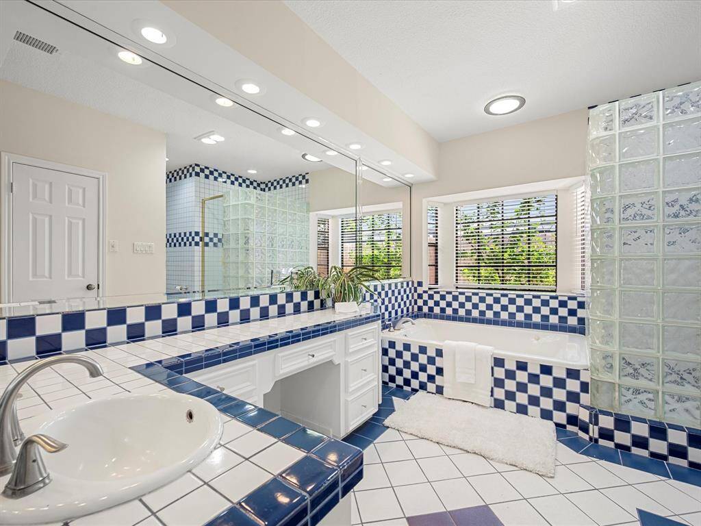 Hers side has plenty of counter space