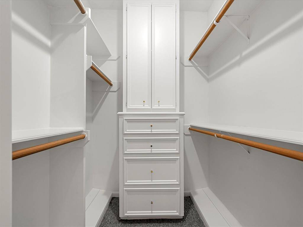 Nice closet space with built in and auto on light