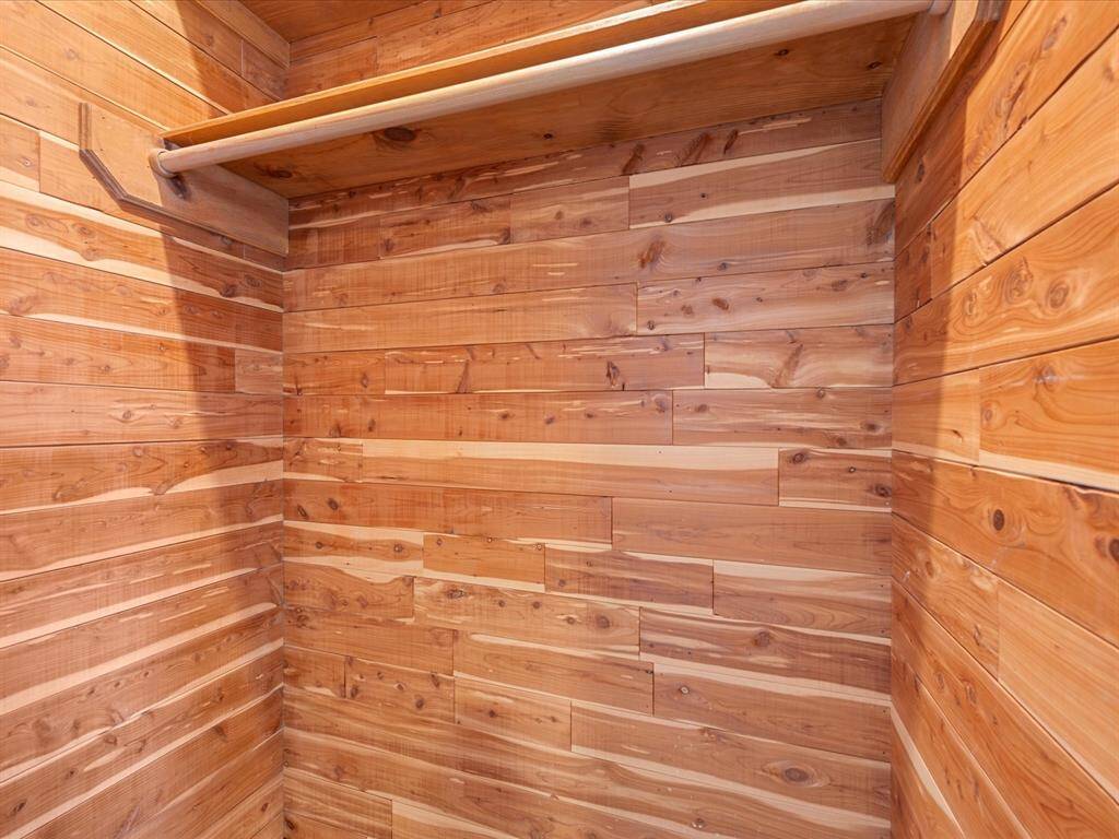 Cedar closet offers natural protection and a rich, aromatic finish