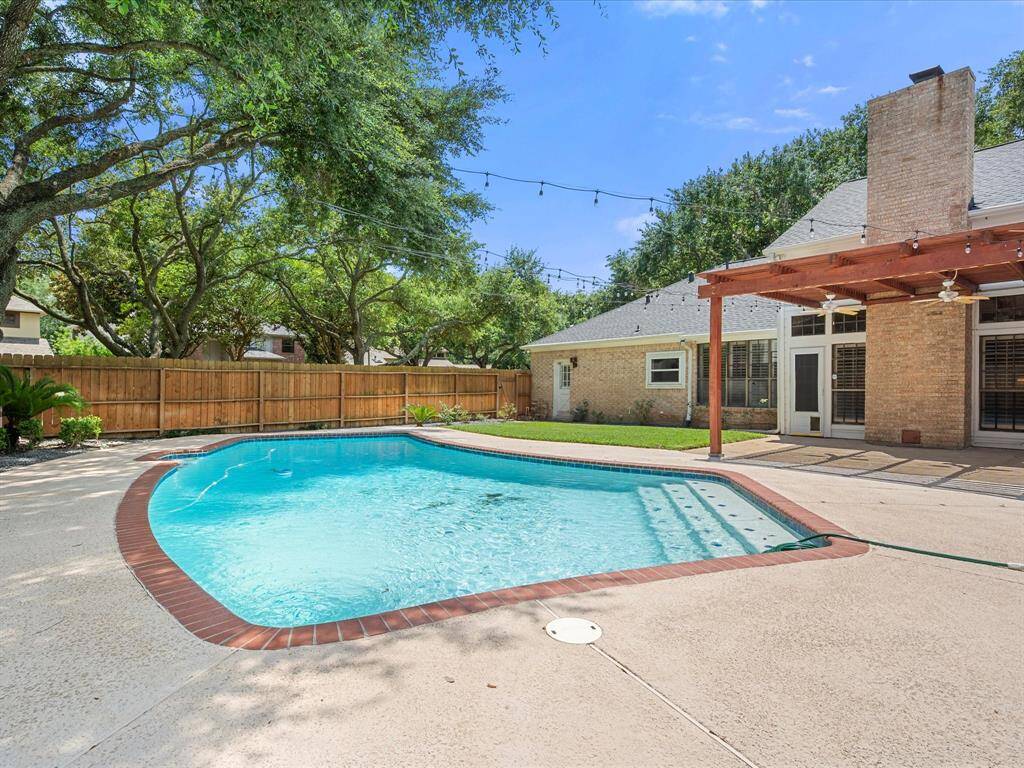 Glistening pool creates a private oasis right in your own backyard