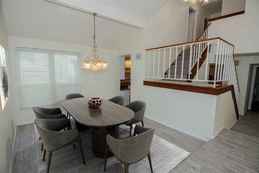 Formal dining room virtually staged