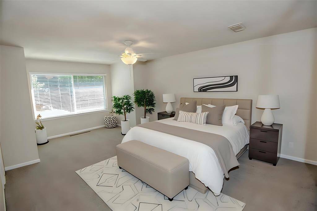 Primary bedroom virtually staged