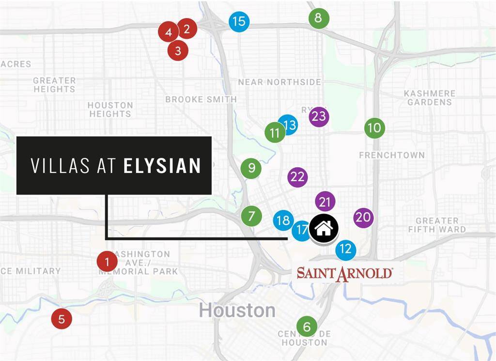 Point of Interest map for the community just north of Houston