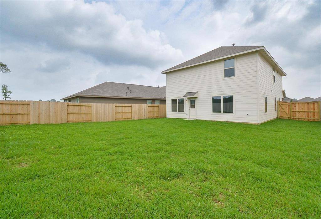 large fenced in backyard