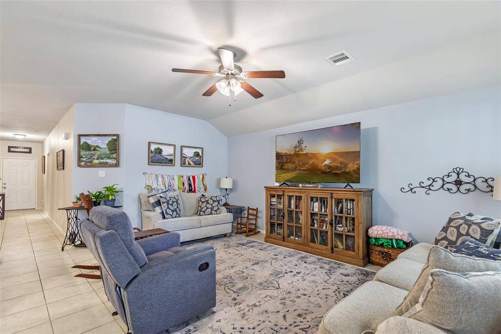Spacious Family Room with view to Front Foyer