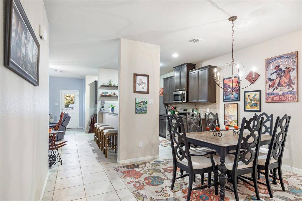View from Dining Room to Kitchen with Breakfast Bar