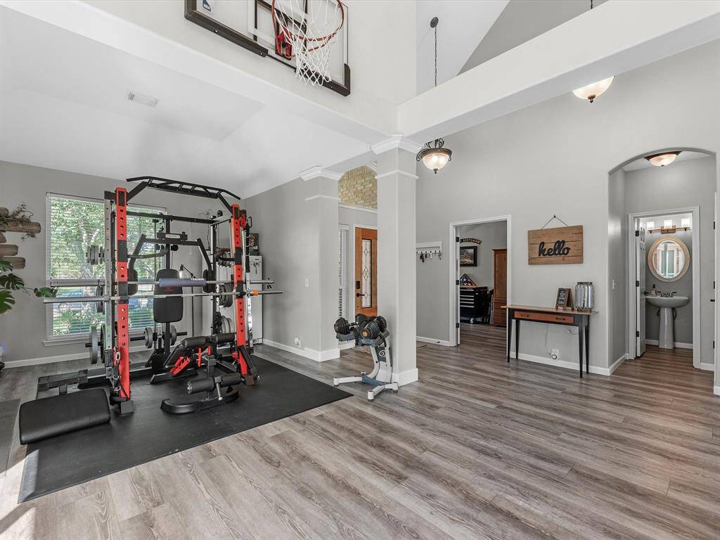 Use this space as a gameroom or flex space