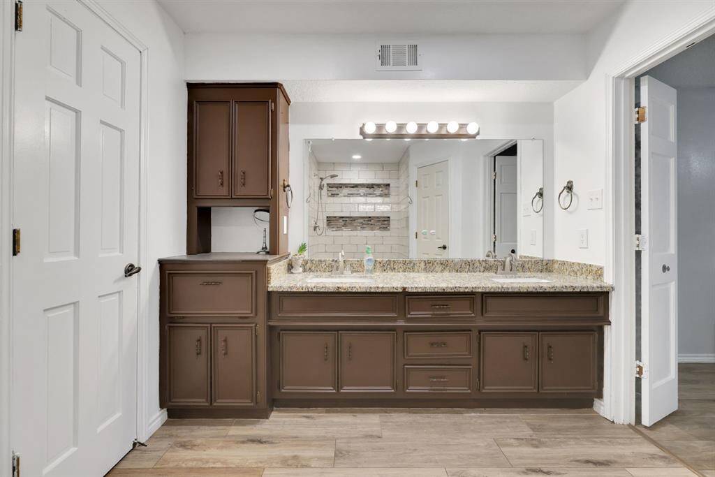 Beautiful cabinetry with double sinks