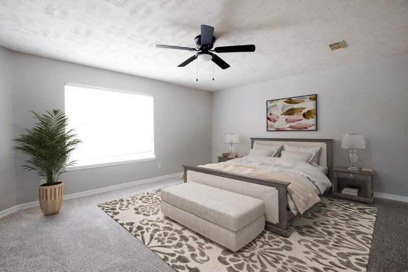 Virtually stage bedroom