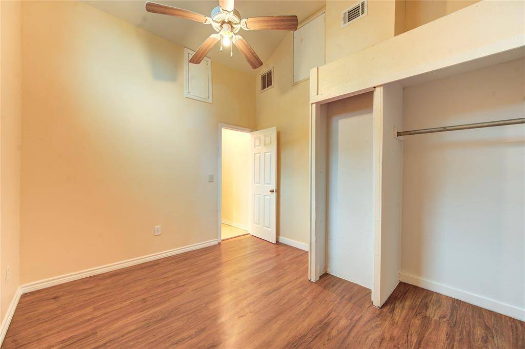 Bedroom with built in storage