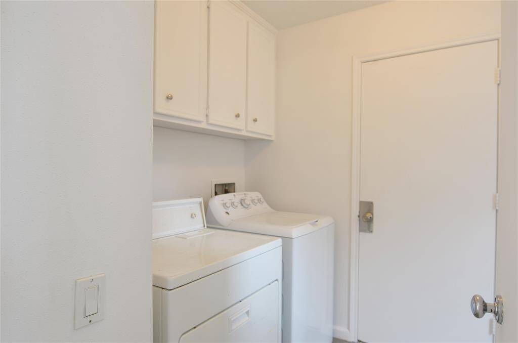 Laundry in between the garage and breakfast nook.