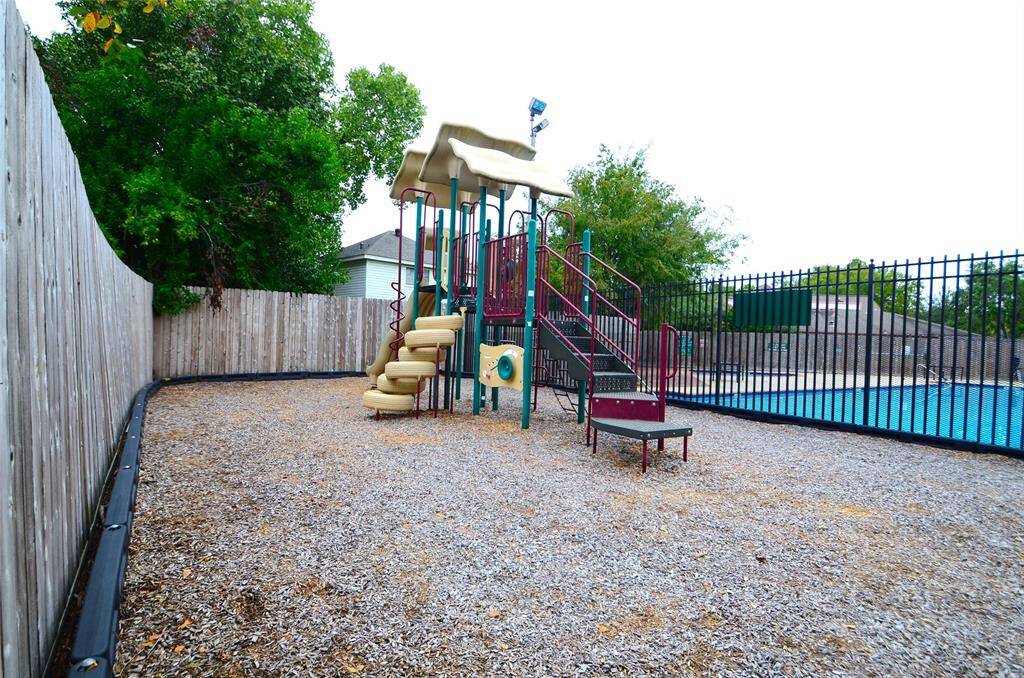 Great community playground, and pool, a block away.