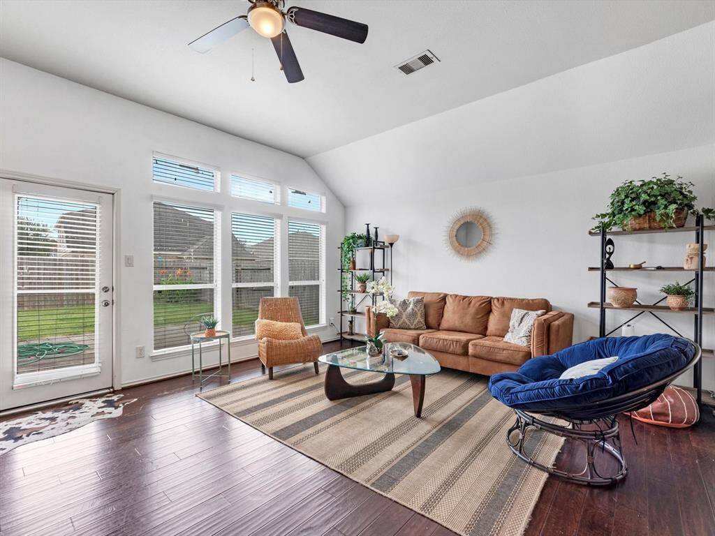 Living room has natural light to fill the room