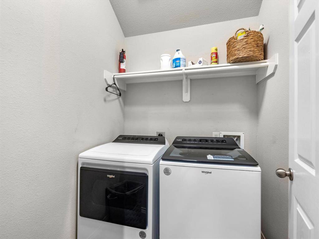 Laundry room located between second and third bedrooms