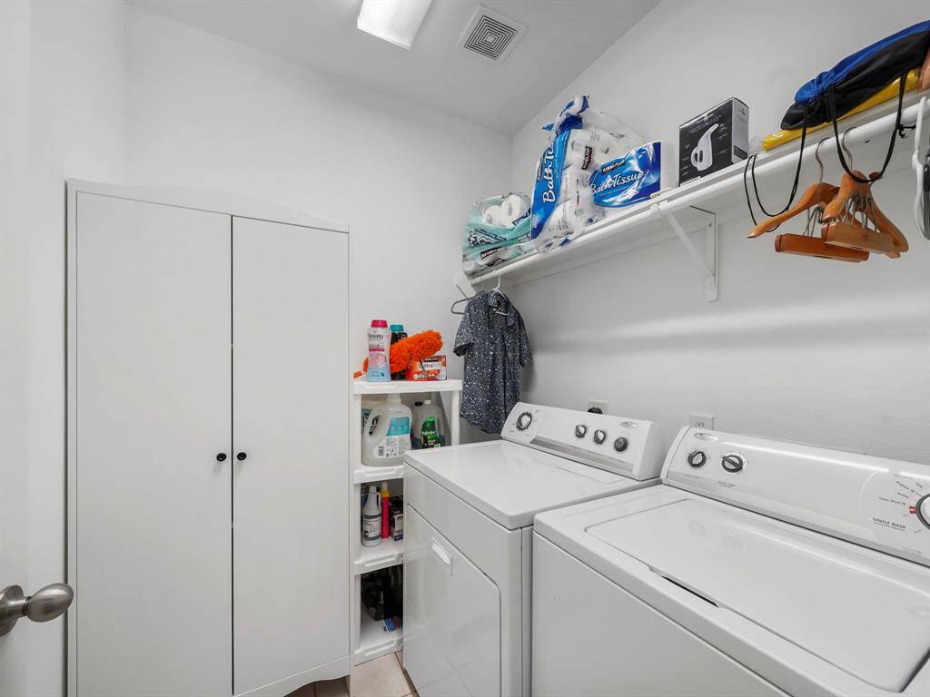 Large utility room has tons of space! You can easily add additional storage if needed!