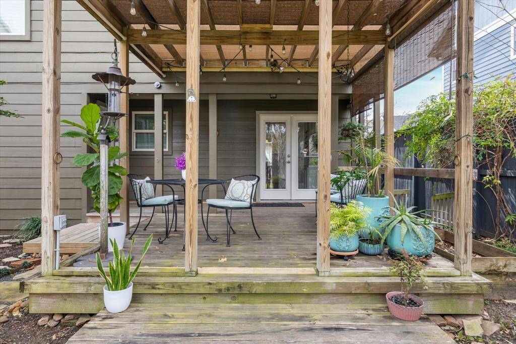 Enjoy your morning coffee or evening cocktail on this quiet covered deck.