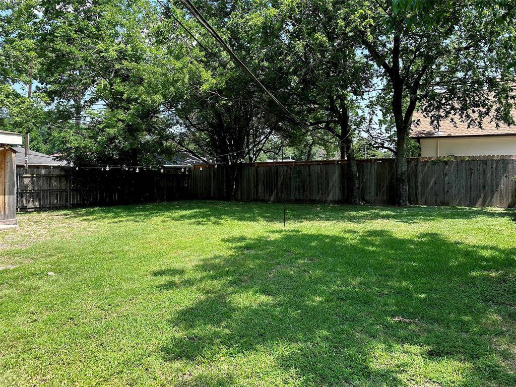 Large backyard.