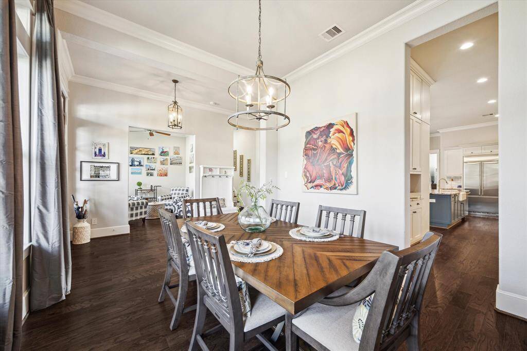 Another view of dining looking towards sitting room and butler's pantry.