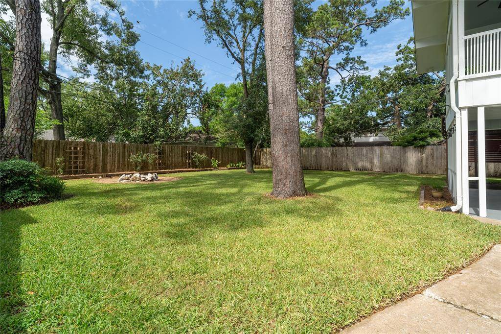 Large backyard