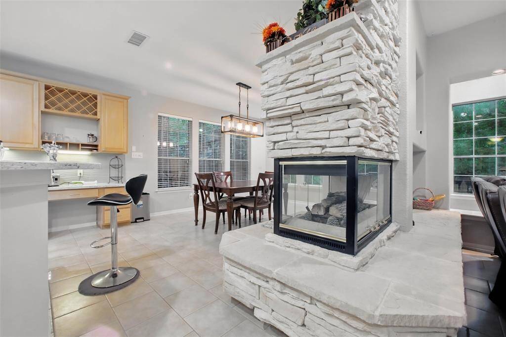 Ample kitchen open to the living area
