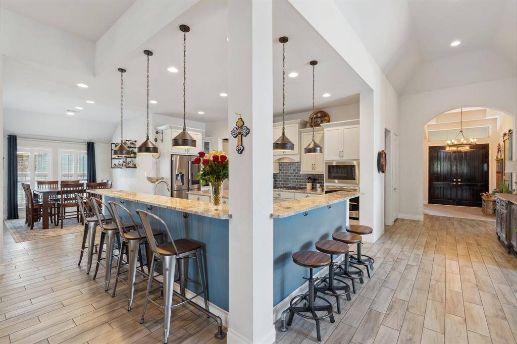 Another perspective of the dining room, showcasing its seamless connection to the living area