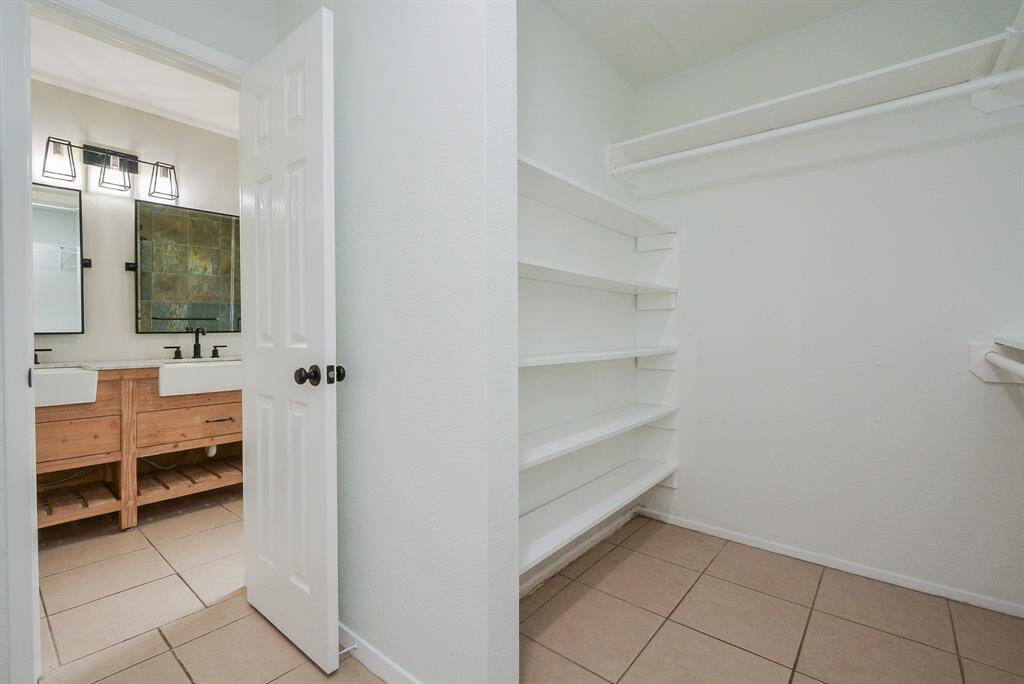 Large master closet.