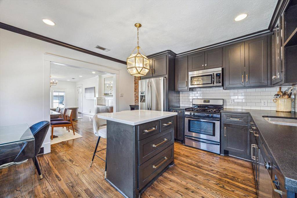There is also room for a small desk in this kitchen