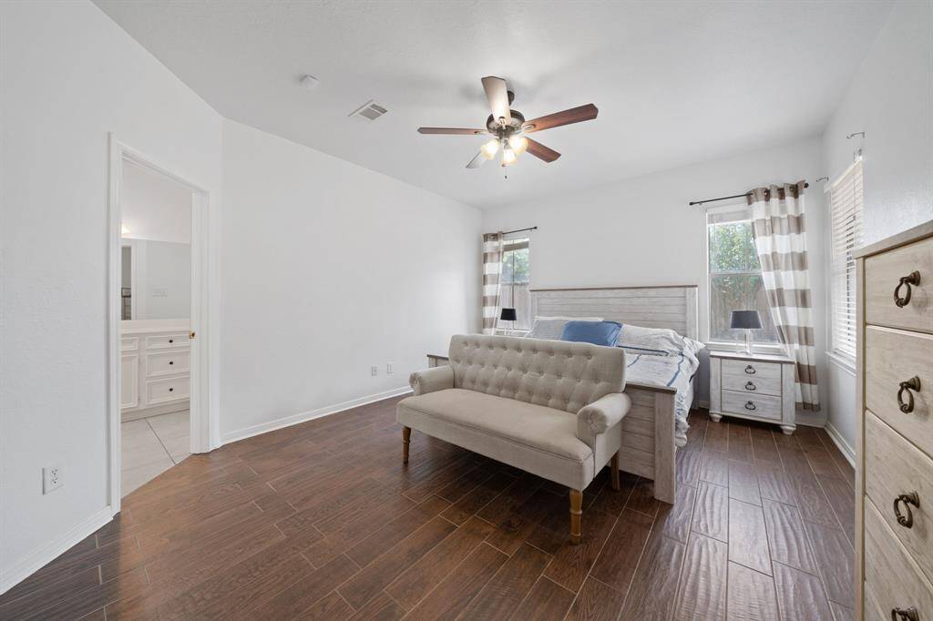 This generously sized master suite features an amazing en suite primary bathroom!