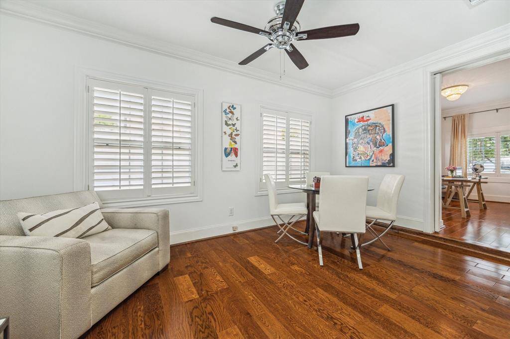 To the right of the game table is a second entrance into the aforementioned study/home office.