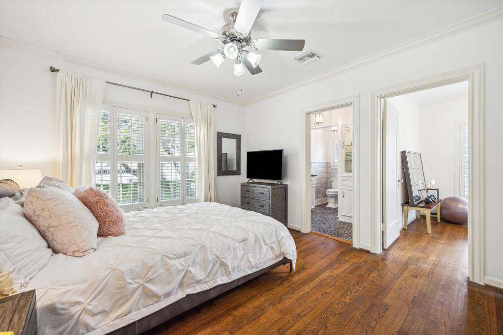 This bedroom suite has it all.  You have a large bedroom with west facing windows, an oversized en suite bathroom and a flex room to the right that can be utilized in numerous ways.
