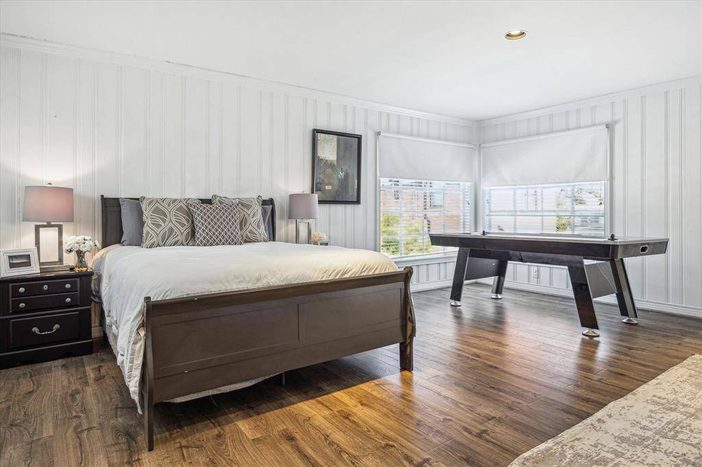 If air hockey isn't your cup of tea, utilize the space for a dining area or pool table or anything your heart can imagine.