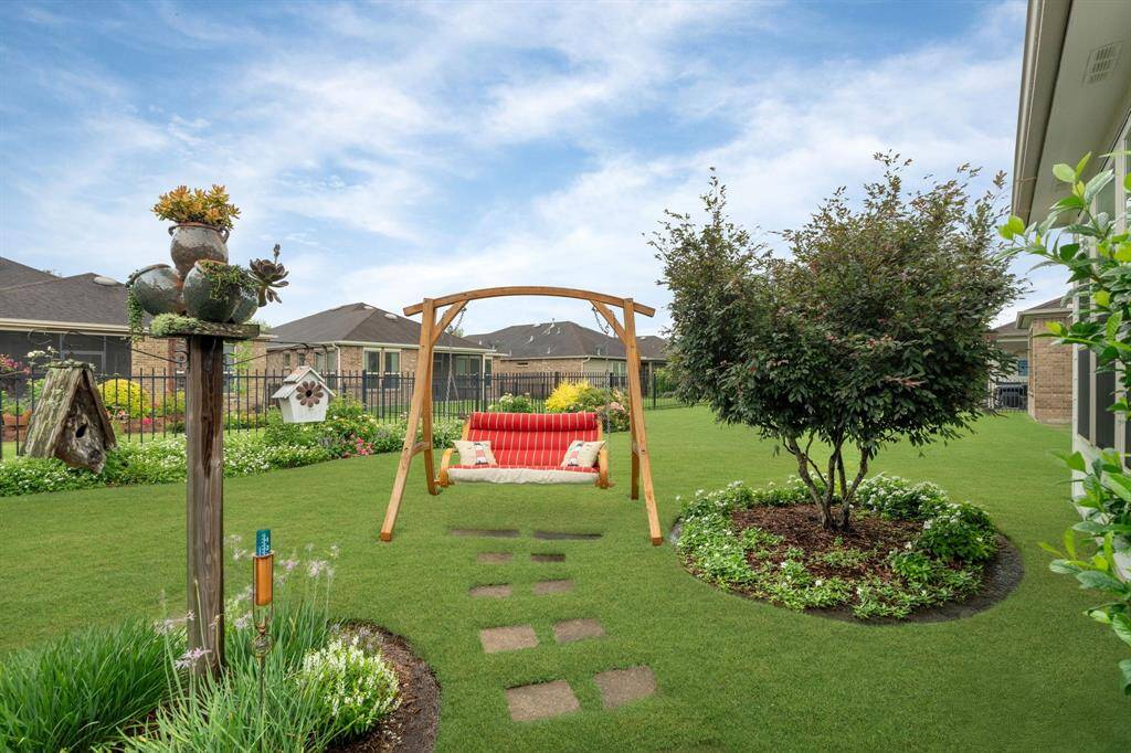 Swing your way into relaxation in this peaceful outdoor retreat.