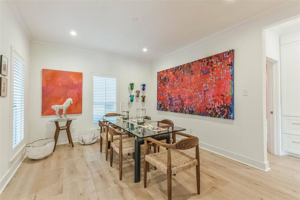 Formal dining room by the kitchen and off of the foyer.