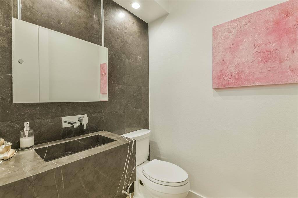 first half bath in the foyer.