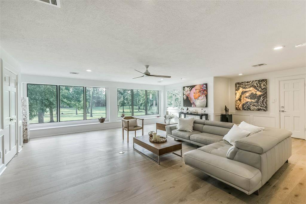 Fabulous views of the golf course from the game room.