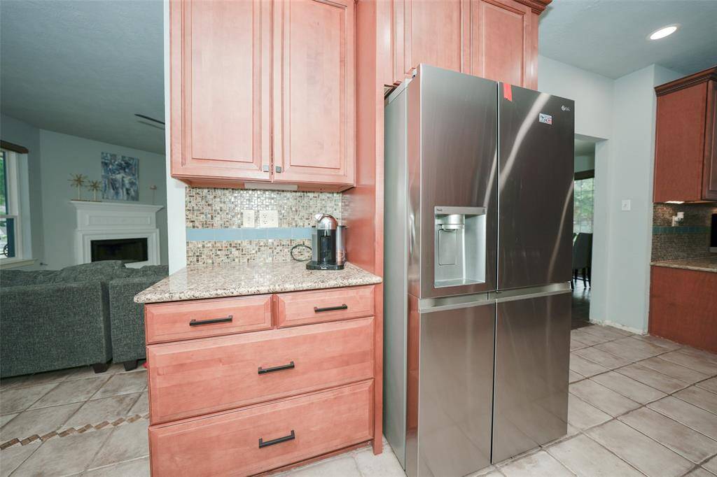 View of family room from kitchen