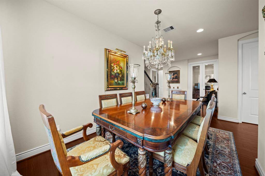Looking at the dining room from the window