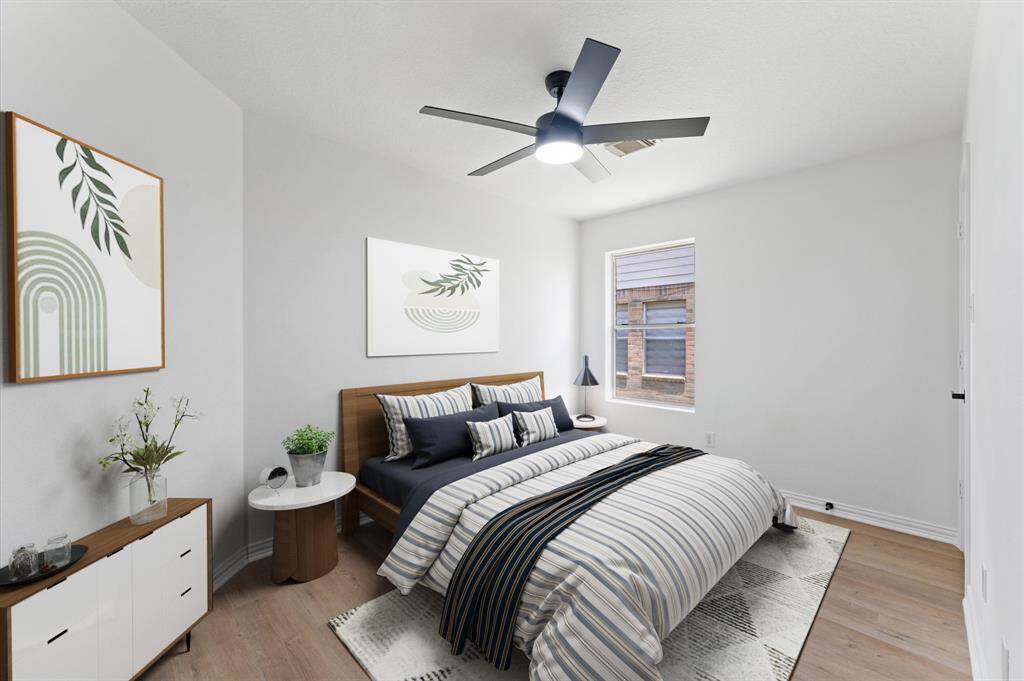 Virtually staged bedroom #1