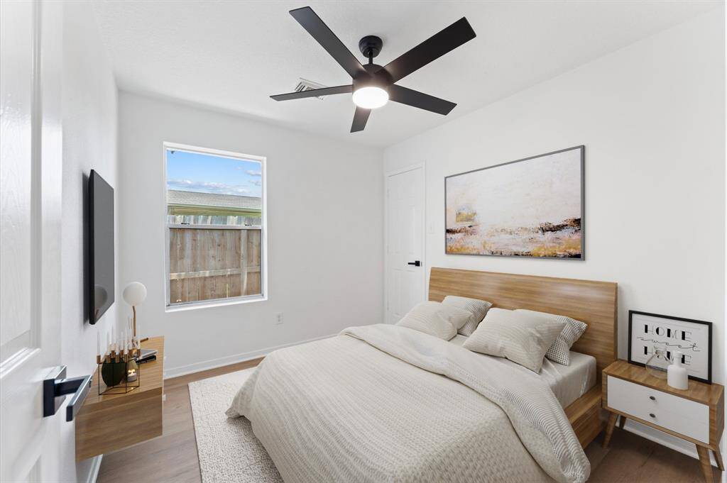 Virtually staged bedroom #2