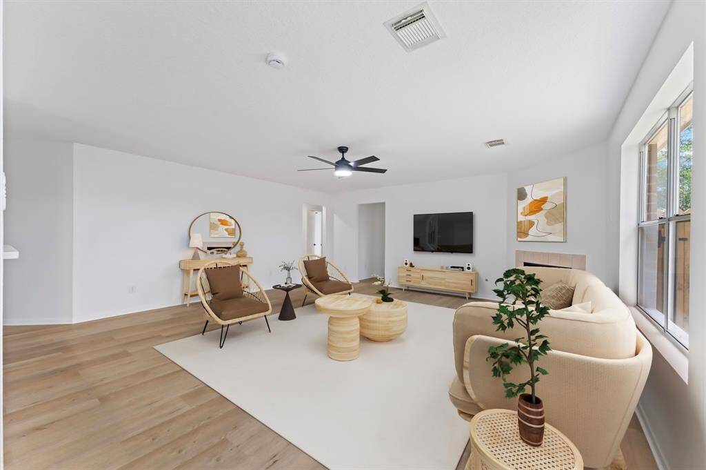 Virtually staged living room