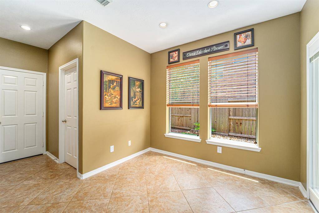A breakfast nook sits ready for morning coffee before everyone wakes for the day, or maybe morning chatter over breakfast!
