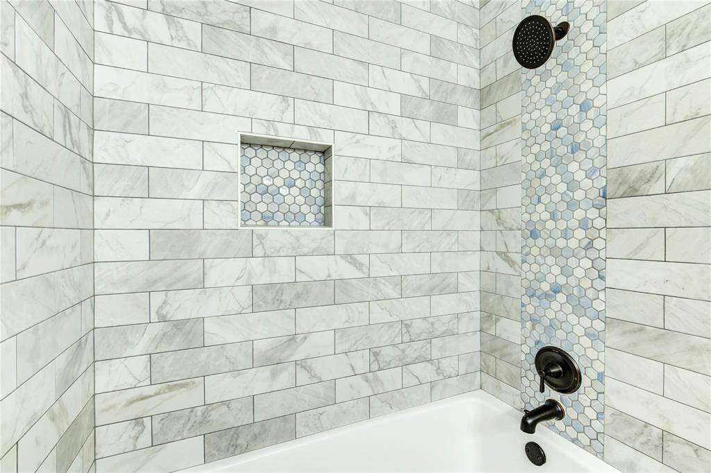 Primary shower with tile