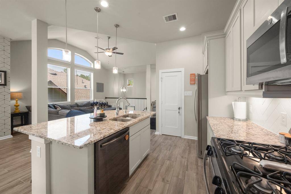 Plenty of counter space for food prep.