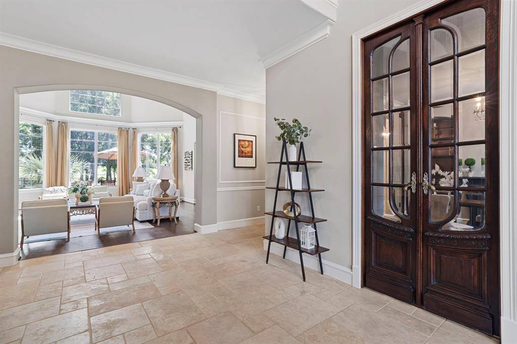 The entryway leads to the living room.