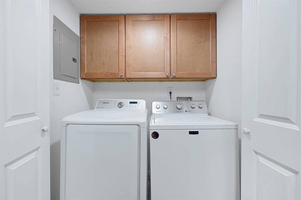 Washer & Dryer STAY! Are located on 2nd floor.