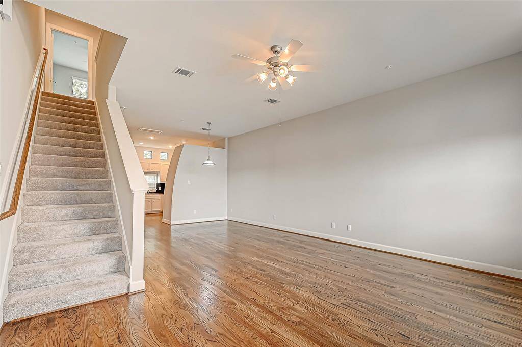 Stairs leading to 2 bedrooms