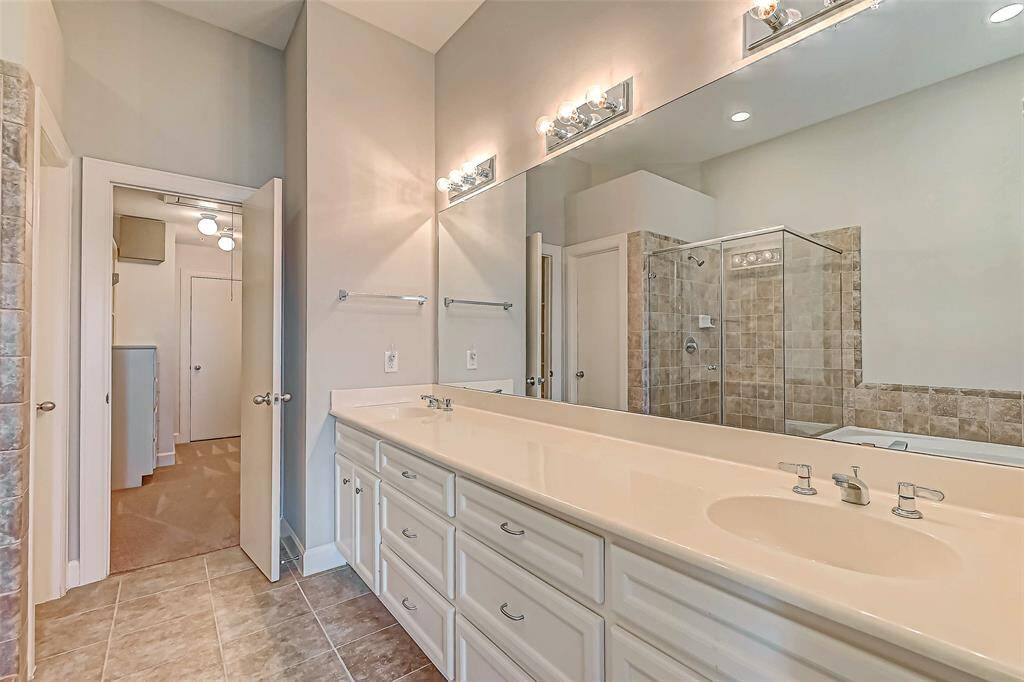 Primary bathroom with double sinks