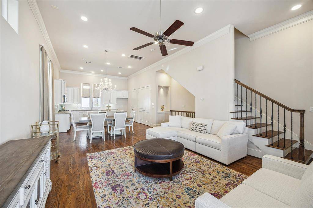 Nice open concept living on the second floor.