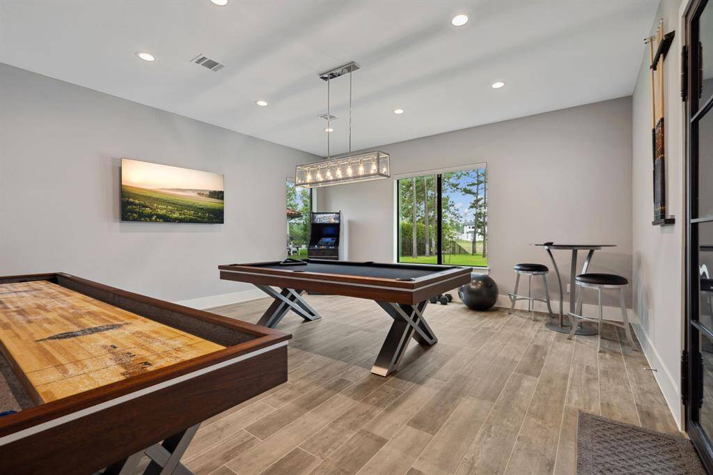 Spacious game room offers endless possibilities—ideal for a home gym, entertainment space, or versatile flex room.