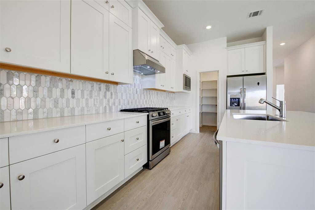 Ample cabinet storage